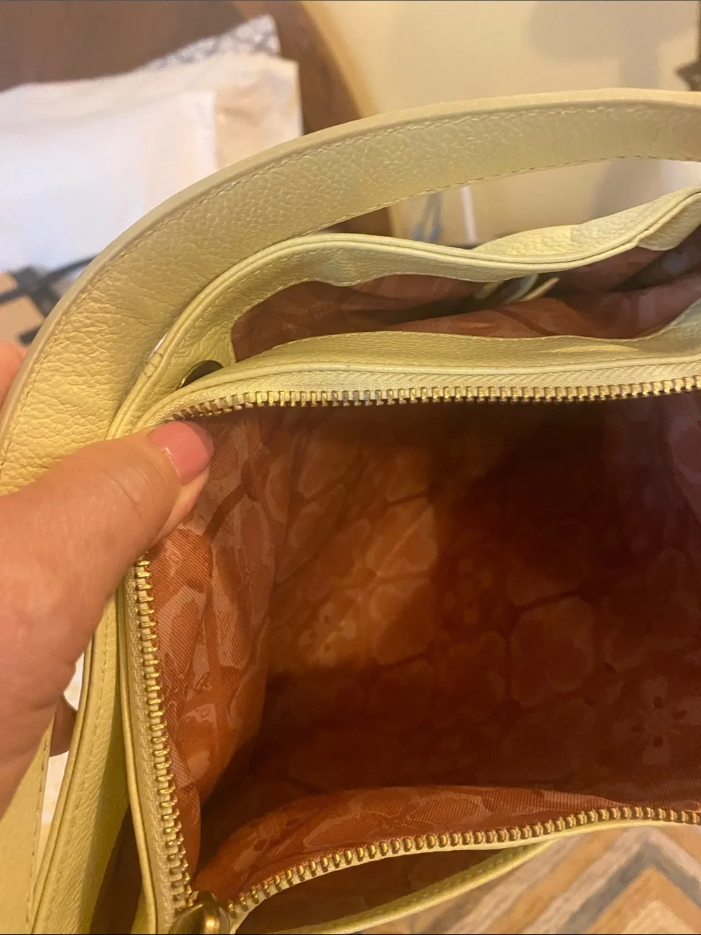 Lucky Brand Yellow Leather Shoulder Bag